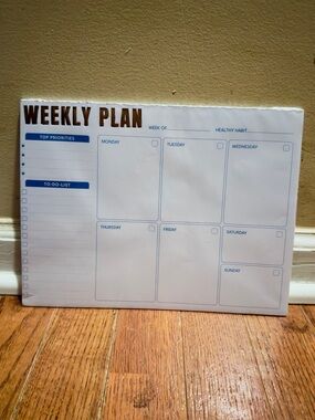 Jot Weekly Plan Undated Desk Notepad NWT